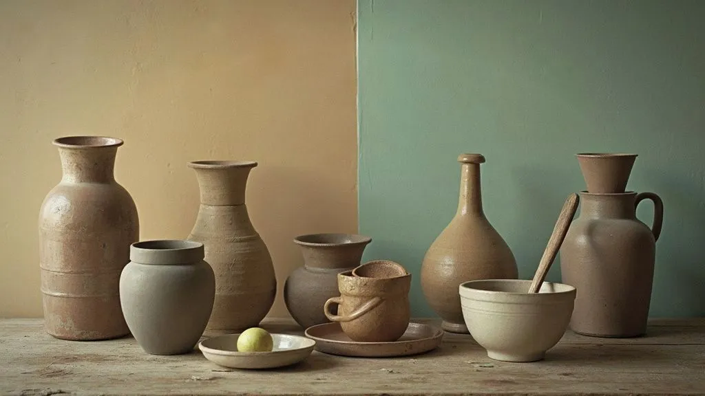 Ancient farming techniques and modern agricultural practices side by side